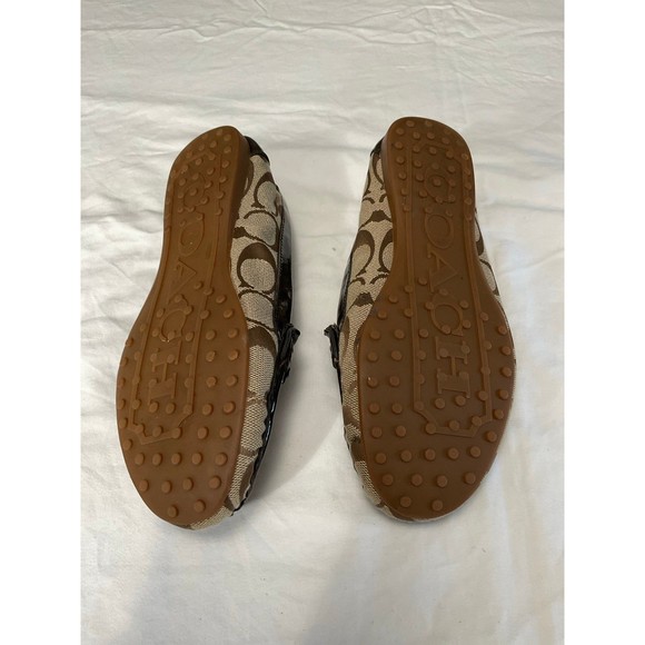 Women's Size 5B Brown Coach Signature Flats - Picture 2 of 6